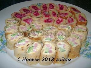 рецепт приготовления новогодних роллов